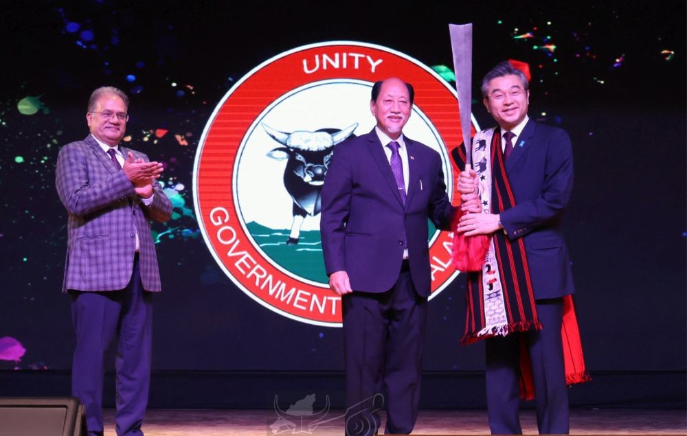 Ambassador of Japan to India, Hiroshi Suzuki began his two-day visit to Nagaland on May 7. The Ambassador along with officials from Japan reached Kohima late evening on Tuesday. On their arrival to Kohima, Chief Minister of Nagaland, Neiphiu Rio and his wife, Kaisa Rio welcomed the Ambassador and his entourage to the CM's Residential Complex, Kohima where a cultural programme was organised in honour of the Ambassador and his team of officials. The cultural programme was organised by Task Force for Music & Arts where artists from across the State participated. Chief Secretary, Nagaland, J Alam, IAS chaired the programme which was also attended by Ministers, Advisors, MLAs, AHoDs and HoDs. (DIPR Photo)